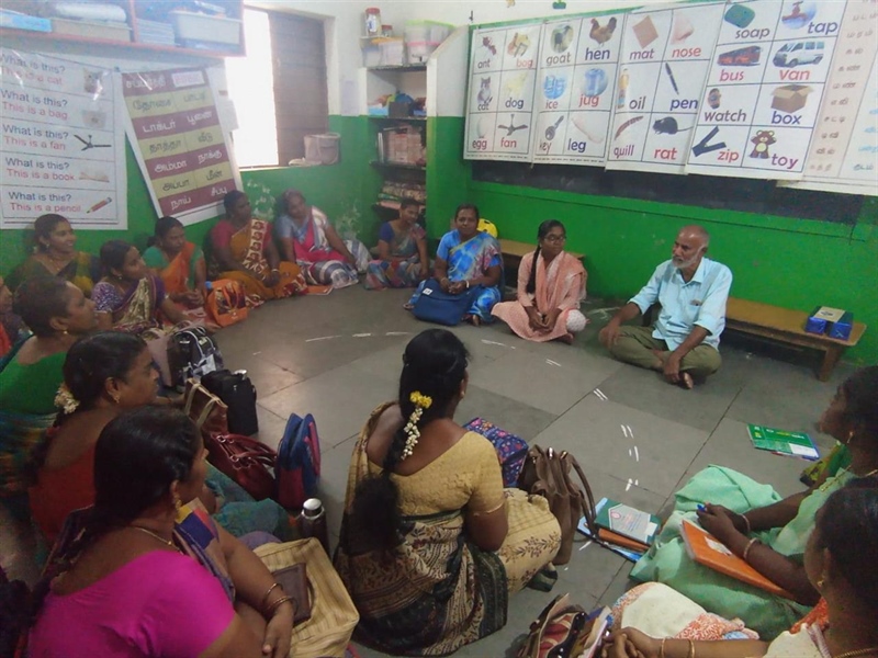 Illam staff celebrated by DHAN Karunai School children