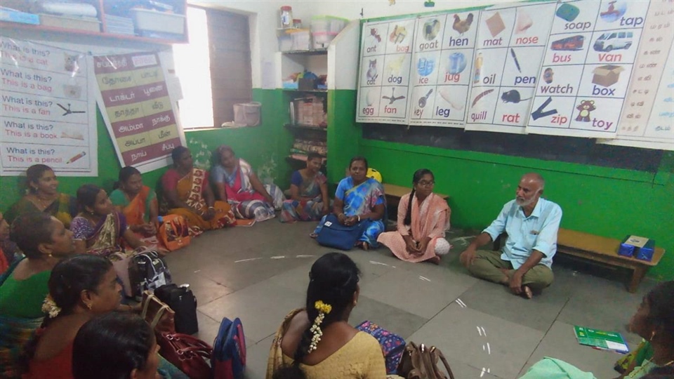 Illam staff celebrated by DHAN Karunai School children